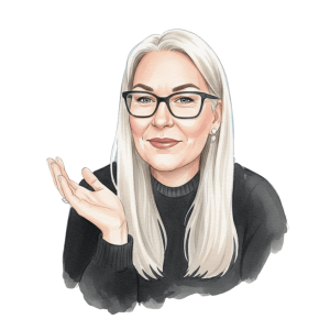 Dee from Nosy Globe welcoming you - watercolour illustration